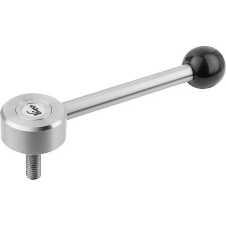 Tension Lever Flat Size:1 M08X30, A=102, Form:0° Stainless Steel 1.4305, Comp:Plastic